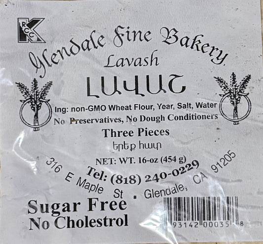 Glendale Fine Bakery - Lavash - 3 pieces