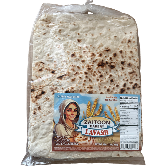 Zaitoon Bakery - Lavash - 4 Large Flat Bread